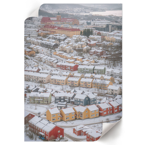 Retro poszter Zimní krajina