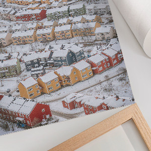 Retro poszter Zimní krajina