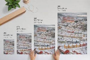 Retro poszter Zimní krajina