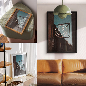 Retro plakát Neonový úsměv