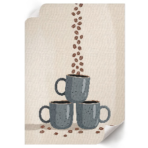 Vintage poszter Kávové šálky