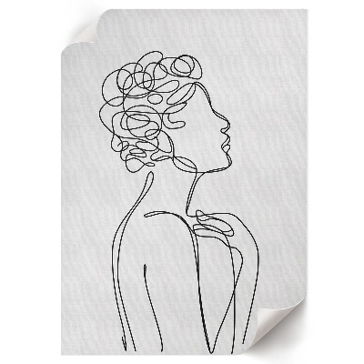 Retro poszter Dámský lineart