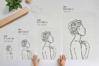 Retro poszter Dámský lineart