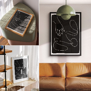 Retro poszter Abstraktní linie