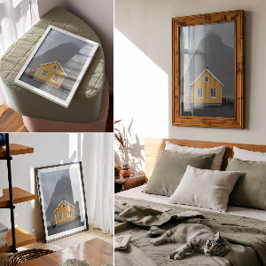 Retro plakát Žlutý dům