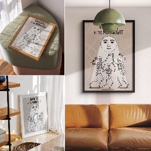 Vintage poszter Tanec v měsíčním světle