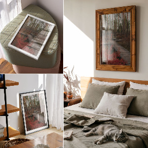 Retro plakát Lesní cesta