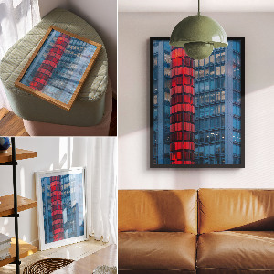 Retro poszter Červená věž