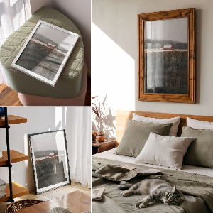 Retro plakát Zimní krajina