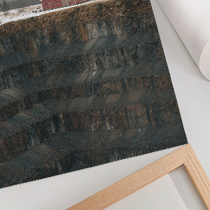 Retro plakát Zimní krajina