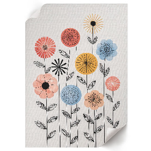 Retro poszter Květinový vzor