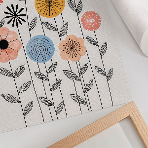 Retro poszter Květinový vzor