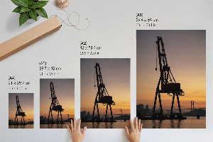 Retro plakát Západ slunce