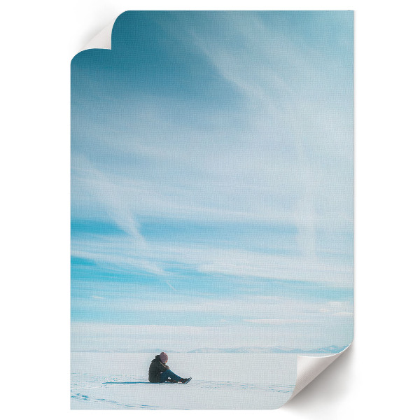 Retro poszter Zimní krajina