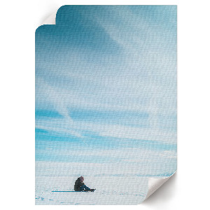 Retro poszter Zimní krajina