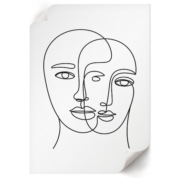 Vintage poszter Složité tváře