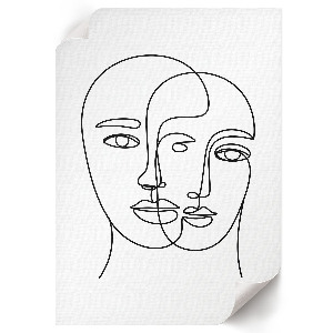 Vintage poszter Složité tváře