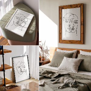 Vintage poszter Složité tváře