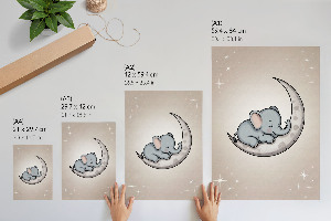 Retro poszter Slon na Měsíci