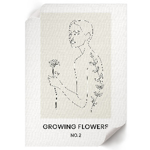 Retro poszter Rostlinná grafika