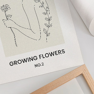 Retro poszter Rostlinná grafika