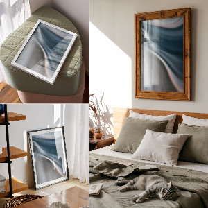 Retro plakát Modré vlny