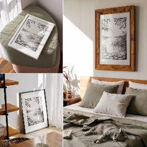 Poszter kép Náčrt jezera