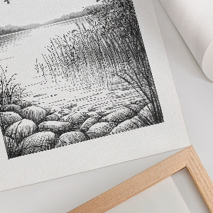 Poszter kép Náčrt jezera