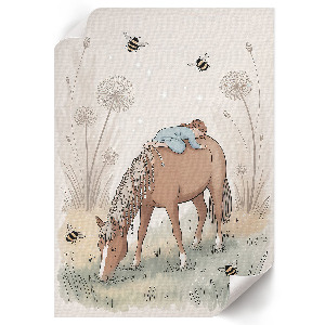 Vintage poszter Kresba koně