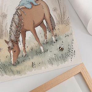 Vintage poszter Kresba koně