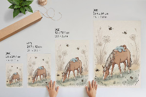 Vintage poszter Kresba koně