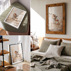 Retro poszter Dva jeleni