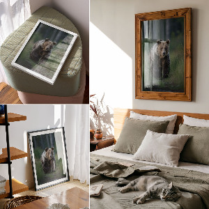 Vintage poszter Lesní medvěd