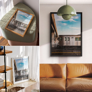 Retro plakát Městská krajina