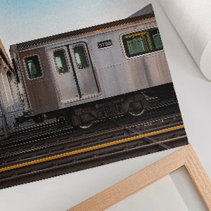 Retro plakát Městská krajina