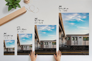 Retro plakát Městská krajina