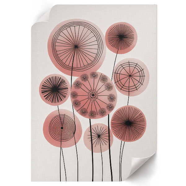 Vintage poszter Květiny kola