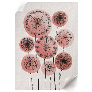 Vintage poszter Květiny kola