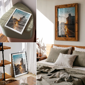 Vintage poszter Městská krajina