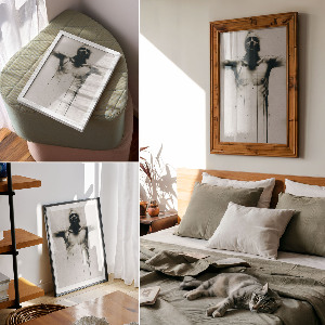 Retro poszter Temná postava