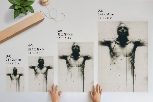 Retro poszter Temná postava