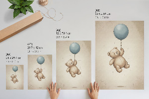 Retro poszter Medvídek s balónkem