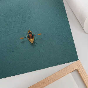 Retro plakát Kajak na jezeře