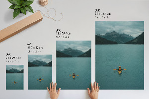 Retro plakát Kajak na jezeře