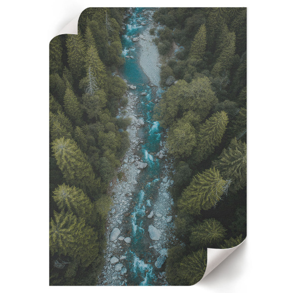 Retro plakát Zelená krajina