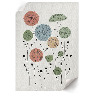 Vintage poszter Moderní květiny