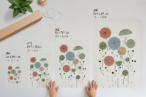 Vintage poszter Moderní květiny