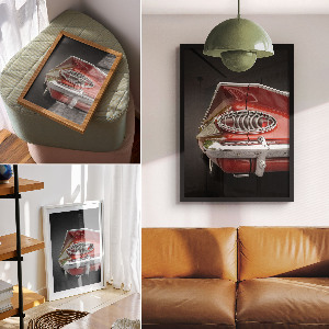 Poszter kép Červené auto