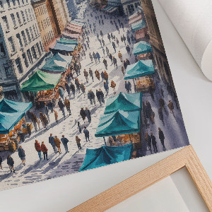 Retro poszter Akvarelové město