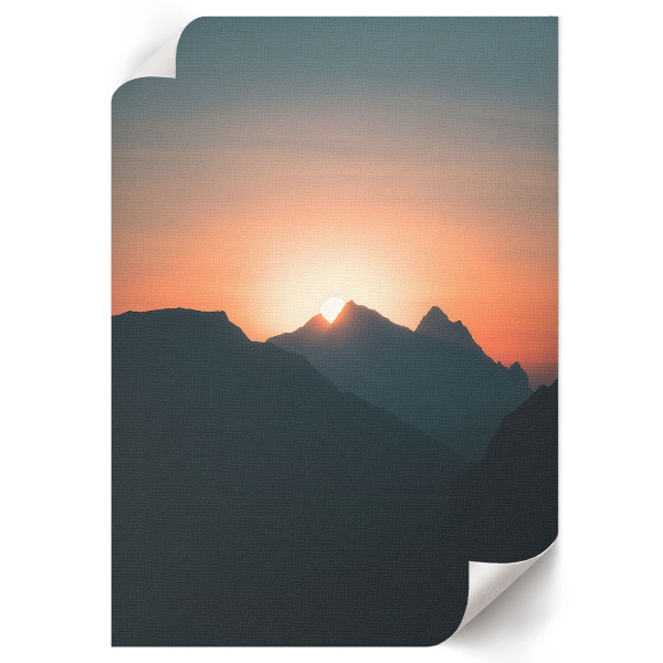 Retro plakát Horské panorama